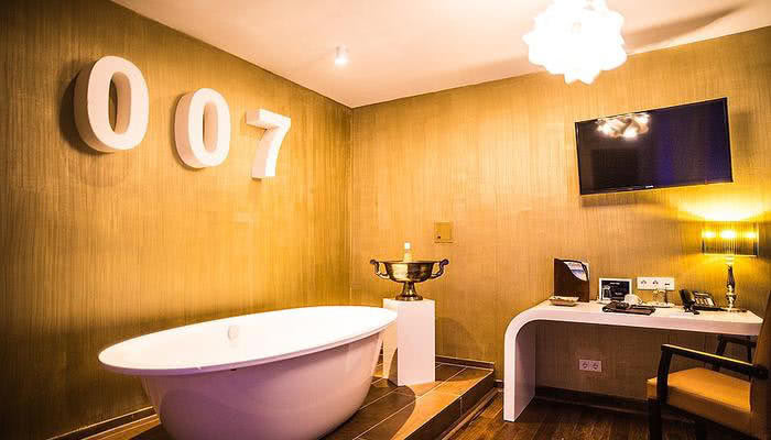 The James Bond hotel room