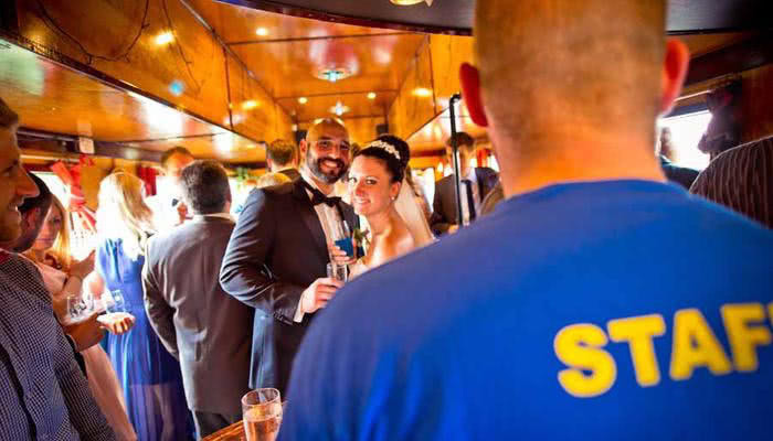 Party in the Tanzwagon of the historic steam train