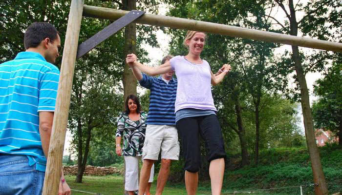 Teamtraining im Niedrigseilgarten in Münster und Ostbevern