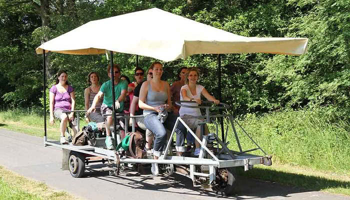 Fahrt mit dem Bierbike durch das Münsterland