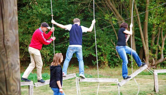 Niedrigseilgarten für Teamtrainings in Münster und in Osnabrück