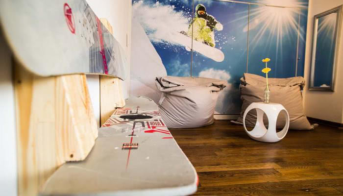 Ski themed rooms in the theme hotel Beverland in Münster and Osnabrück