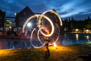 Feuershow bei Hochzeit