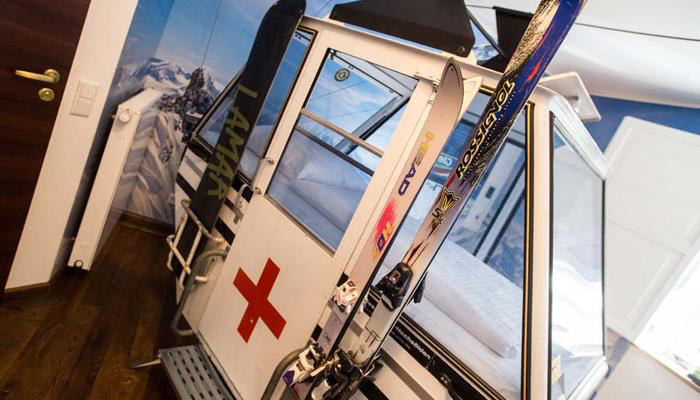 Our Ski Lift hotel room in the theme hotel Beverland between Münster and Osnabrück